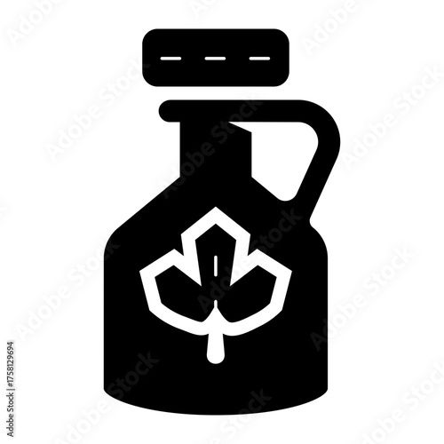 maple syrup bottle glyph icon