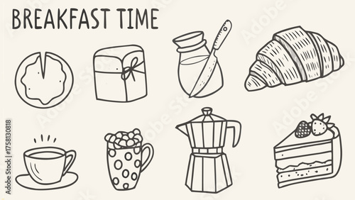 Wake up to delicious breakfast time treats, including coffee, cake, croissants and more