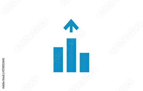 Free Download Teal graph ascends with arrow, on black - GFXLoad