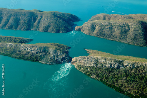 Horizontal Falls from above - Talbot Bay, WA, Australia