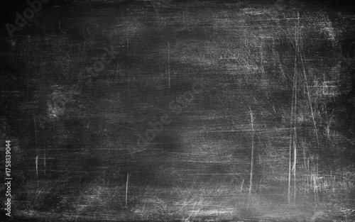 Chalk rubbed out on blackboard background. vector