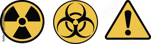 Radiation, Biohazard, and Warning Symbols: Icons of Danger and Caution