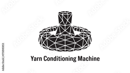 Modern industrial yarn conditioning machine illustration representing textile manufacturing innovation and textile industry advancements
