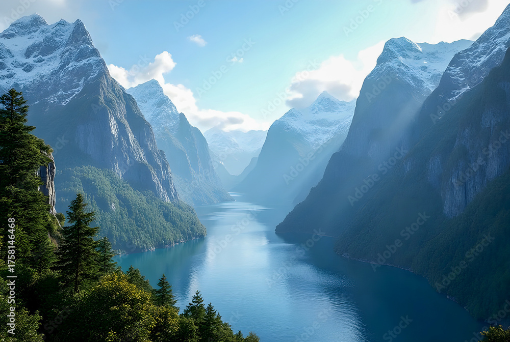 Fototapeta premium lake in the mountains