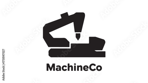 Modern geometric logo design for a cutting edge manufacturing or technology company, symbolizing precision and innovation