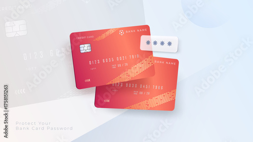 Isometric vector illustration of credit card payment and online banking. Perfect for finance, fintech, and business design projects showing modern digital transactions and secure payment systems.