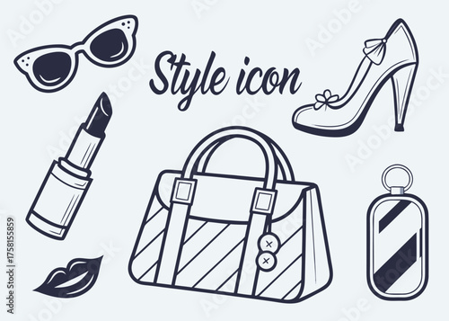 Fashion Style Icon Showcases Accessories For Trendy And Elegant Lifestyle Needs