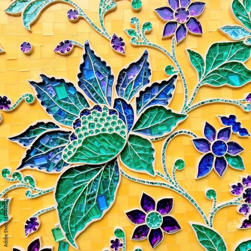 seamless pattern with flowers on transparent background, wall pattern