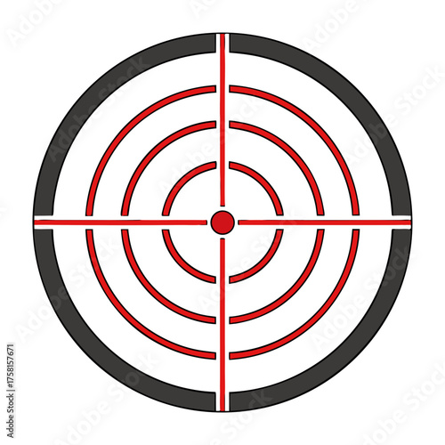 Target Focus: A precise illustration of a target, its concentric circles and intersecting crosshairs emphasizing focus and precision.