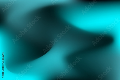 Cyan Black Abstract Gradient Background with Smooth Flow, Abstract Gradient Background Collection