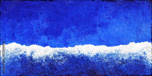 Abstract Blue and White Textured Paint Grunge Border Creative Rough Background