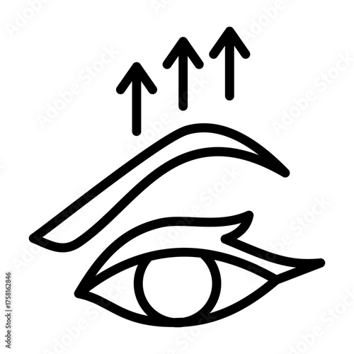 Brow Shaping Icon - Black Outline