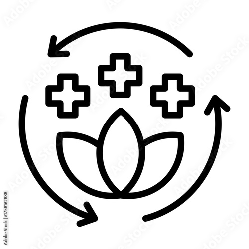 Detox Icon - Black Outline