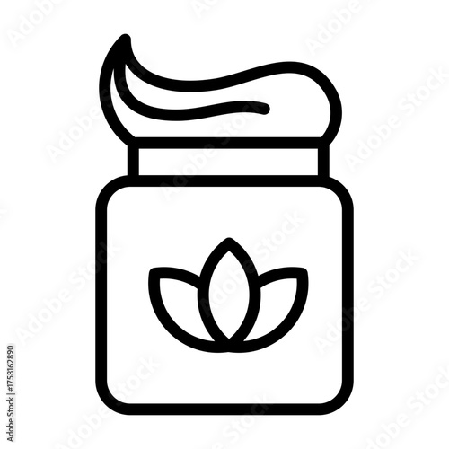 Body Scrub Icon - Black Outline
