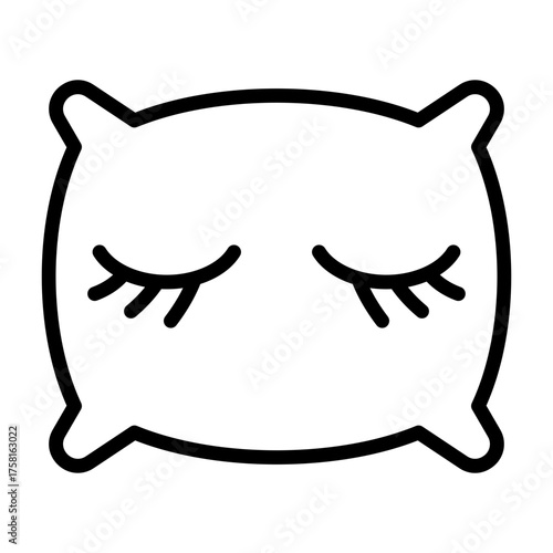 Beauty Sleep Icon - Black Outline
