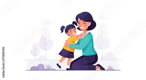 Cherished moments: A heartwarming hug between a mother and her daughter