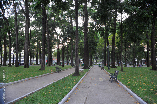 Fototapeta April 30th Park: a great place to escape from the bustle of the city of Saigon, Vietnam