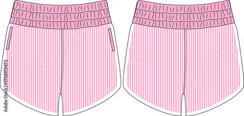 ladies shorts outline artwork Vector art