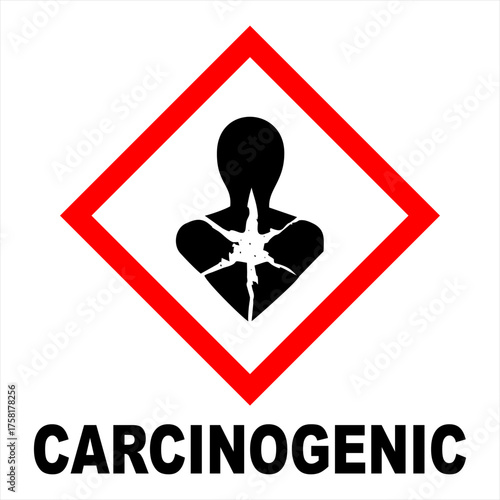 Obraz na plátně Vector signs CARCINOGENIC.
