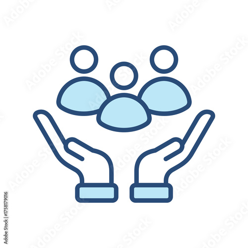 Employee Filled Outline Icon Vector Illustration 