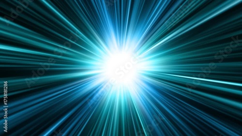 Blue Speed Lines Animation – Radial Loop Background