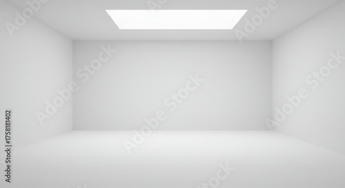 empty white room with white wall