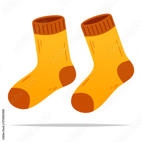 Autumn socks vector isolated illustration