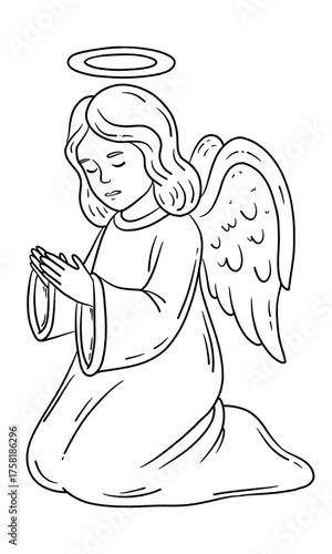 Christmas LineArt Angel