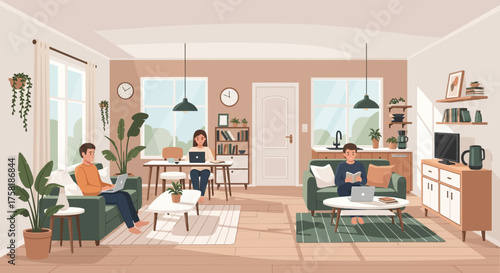 Minimalist Home Lifestyle Vector Set