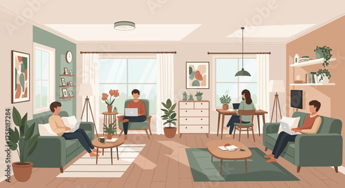 Minimalist Home Lifestyle Vector Set
