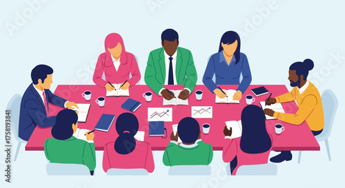 Diverse Group of People in Business Meeting.