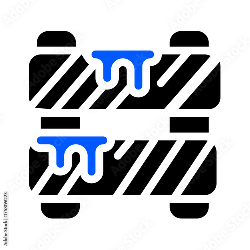 fence icon two tone color