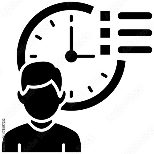 Activity Log Simple and clear vector icon illustrating an essential idea or function