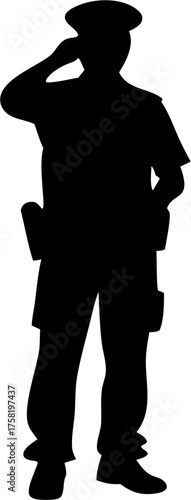 Police Silhouettes Collection – Law Enforcement Shadow Figures and Security Concept Art