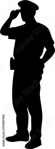 Police Silhouettes Collection – Law Enforcement Shadow Figures and Security Concept Art