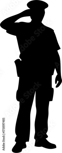 Police Silhouettes Collection – Law Enforcement Shadow Figures and Security Concept Art