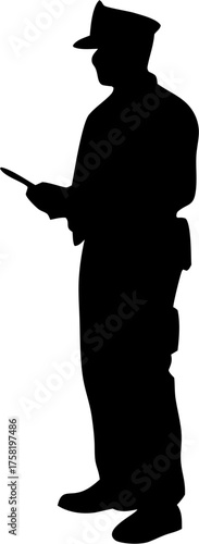 Police Silhouettes Collection – Law Enforcement Shadow Figures and Security Concept Art