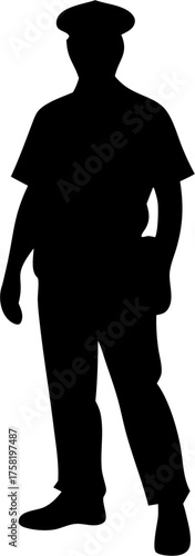 Police Silhouettes Collection – Law Enforcement Shadow Figures and Security Concept Art