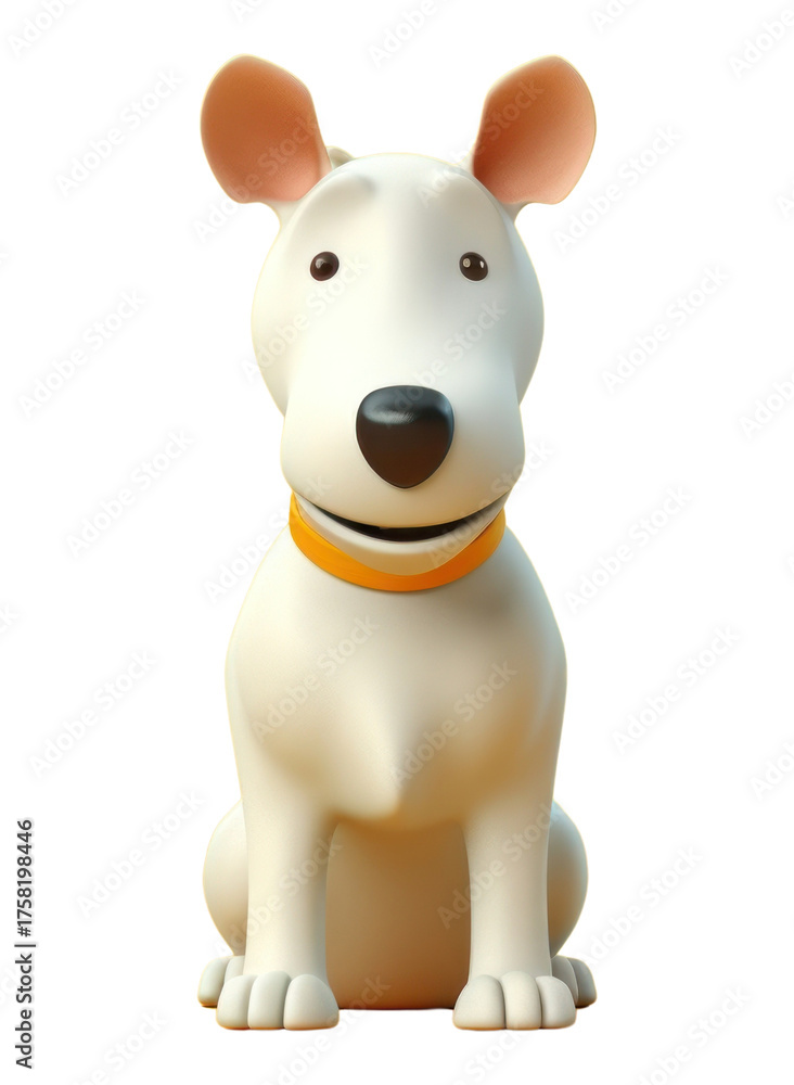 Naklejka premium PNG Bull terrier figurine mammal animal.