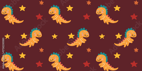  art cartoon dinosaur seamless background