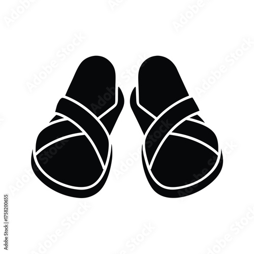 Arabic Sandals Symbol Icon for Traditional Footwear Design