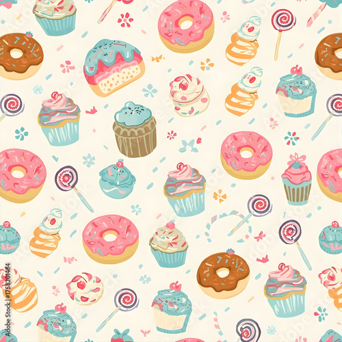  Candy pattern gift wrapping paper 4