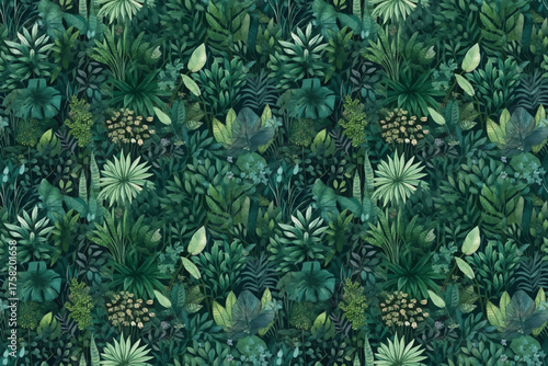 Seamless Floral Leaves Pattern for Christmas floral leaves, berries, and winter greenery Holiday Background Winter Botanical Design