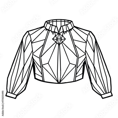 Crystal detailed high-neck blouse