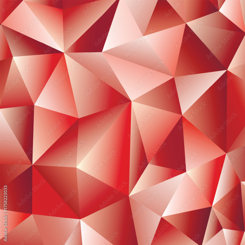Fototapeta premium Polygonal rainbow mosaic background. Abstract low poly vector illustration. Triangular pattern, copy space. Template geometric business design with triangle for poster, banner, card, flyer.