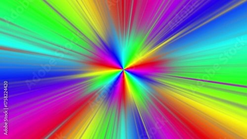 Multicolored Speed Lines Animation – Radial Loop Background