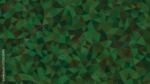 Dark Green Polygonal Geometric Abstract Background Texture