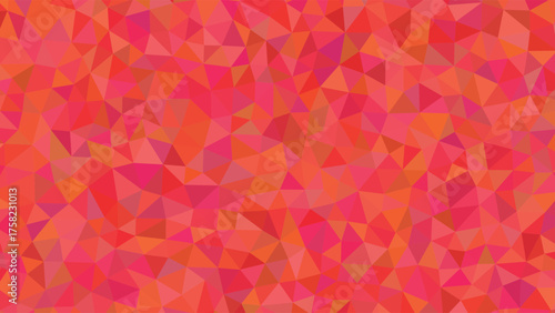 Vibrant Geometric Red and Orange Polygonal Abstract Background