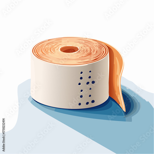 Medical adhesive tape roll vector illustration on a white background