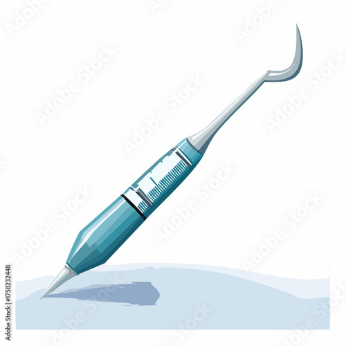 Medical dental tool illustration on white backdrop for health concepts